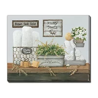 Streamline Art Fluffy Towels Canvas Art