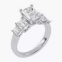 (G / Vs2-Si1) Womens 3 1/2 CT. T.W Lab Grown White Diamond 14K Gold 5-Stone Engagement Ring