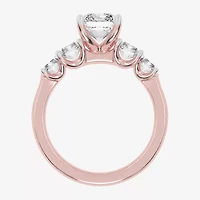 (G / Vs2-Si1) Womens 3 1/2 CT. T.W Lab Grown White Diamond 14K Gold 5-Stone Engagement Ring