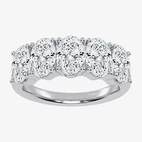 G / Vs2-Si2) Womens 2 1/2 CT. T.W. Lab Grown White Diamond 14K Gold 5-Stone Anniversary Band