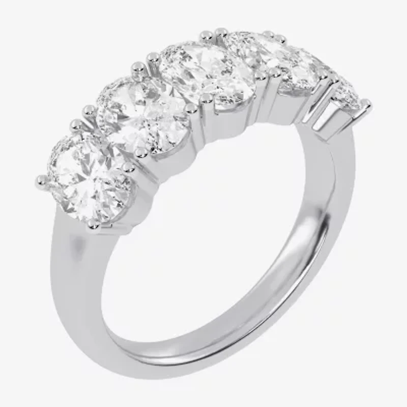 G / Vs2-Si2) Womens 2 1/2 CT. T.W. Lab Grown White Diamond 14K Gold 5-Stone Anniversary Band