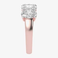 G / Vs2-Si2) Womens 2 1/2 CT. T.W. Lab Grown White Diamond 14K Rose Gold 5-Stone Anniversary Band