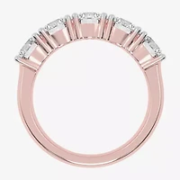 G / Vs2-Si2) Womens 2 1/2 CT. T.W. Lab Grown White Diamond 14K Gold 5-Stone Anniversary Band