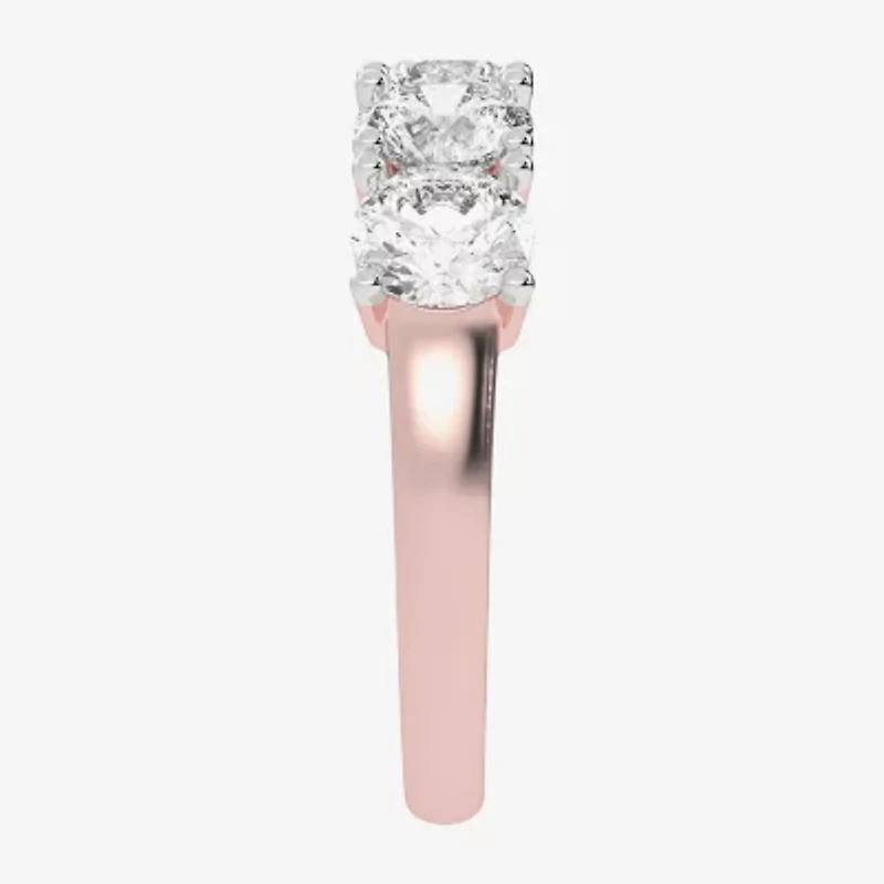 G / Vs2-Si2) Womens 2 1/2 CT. T.W. Lab Grown White Diamond 14K Gold 5-Stone Anniversary Band