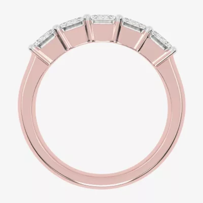 G / Vs2-Si2) Womens 2 1/2 CT. T.W. Lab Grown White Diamond 14K Gold 5-Stone Anniversary Band