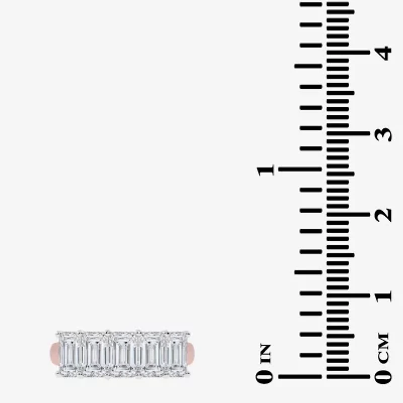 G / Vs2-Si2) Womens 2 1/2 CT. T.W. Lab Grown White Diamond 14K Gold 5-Stone Anniversary Band