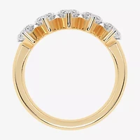 (G / Vs2-Si2) Womens 2 1/2 CT. T.W. Lab Grown White Diamond 14K Gold 5-Stone Anniversary Band
