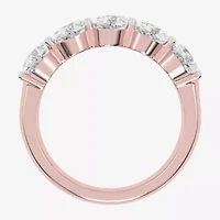 (G / Vs2-Si2) Womens 2 1/2 CT. T.W. Lab Grown White Diamond 14K Rose Gold 5-Stone Anniversary Band