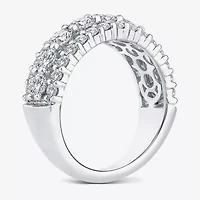 (G / Si1-Si2) Womens 2 1/4 CT. T.W. Lab Grown White Diamond 10K Gold Anniversary Band