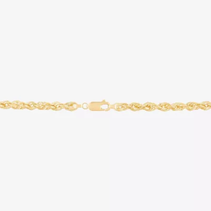Womens 14K Gold 22 Inch Rope Chain Necklace