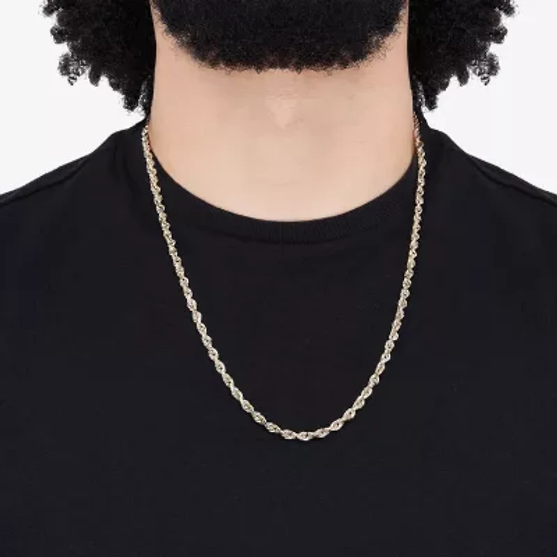 Womens 14K Gold 22 Inch Rope Chain Necklace