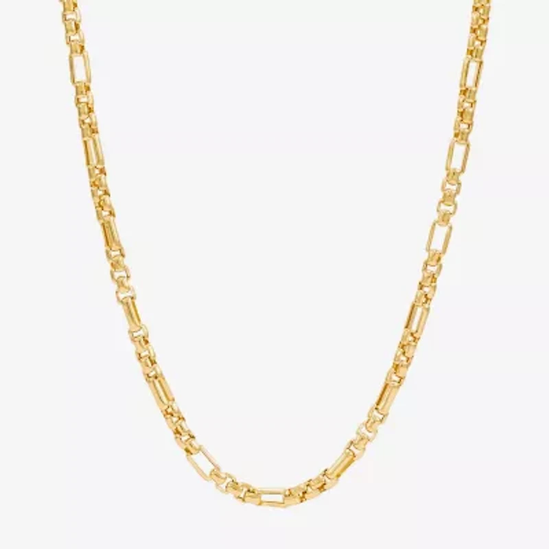 Womens 14K Gold 22 Inch Link Chain Necklace
