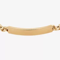 Made in Italy Mens 14K Gold 8 3/4 Inch Hollow Curb Id Bracelet