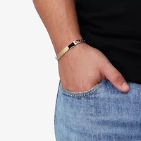 Made in Italy Mens 14K Gold 8 3/4 Inch Hollow Curb Id Bracelet