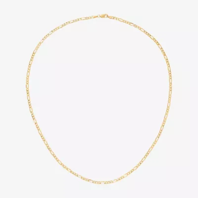 Made in Italy Unisex Adult 14K Gold 18 Inch Figaro Chain Necklace