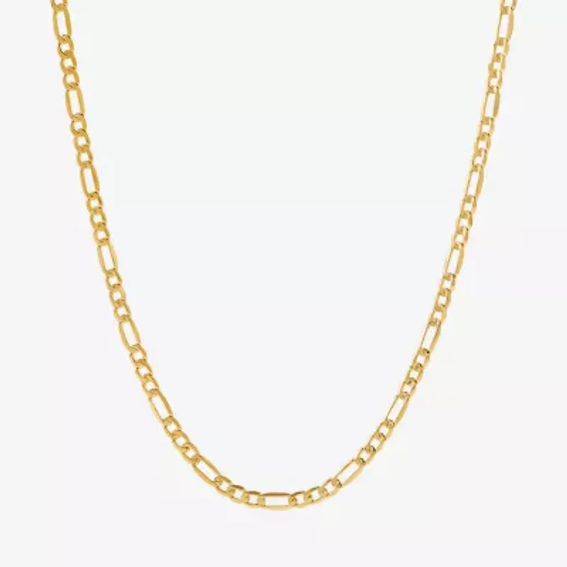 Made in Italy Unisex Adult 14K Gold 18 Inch Figaro Chain Necklace