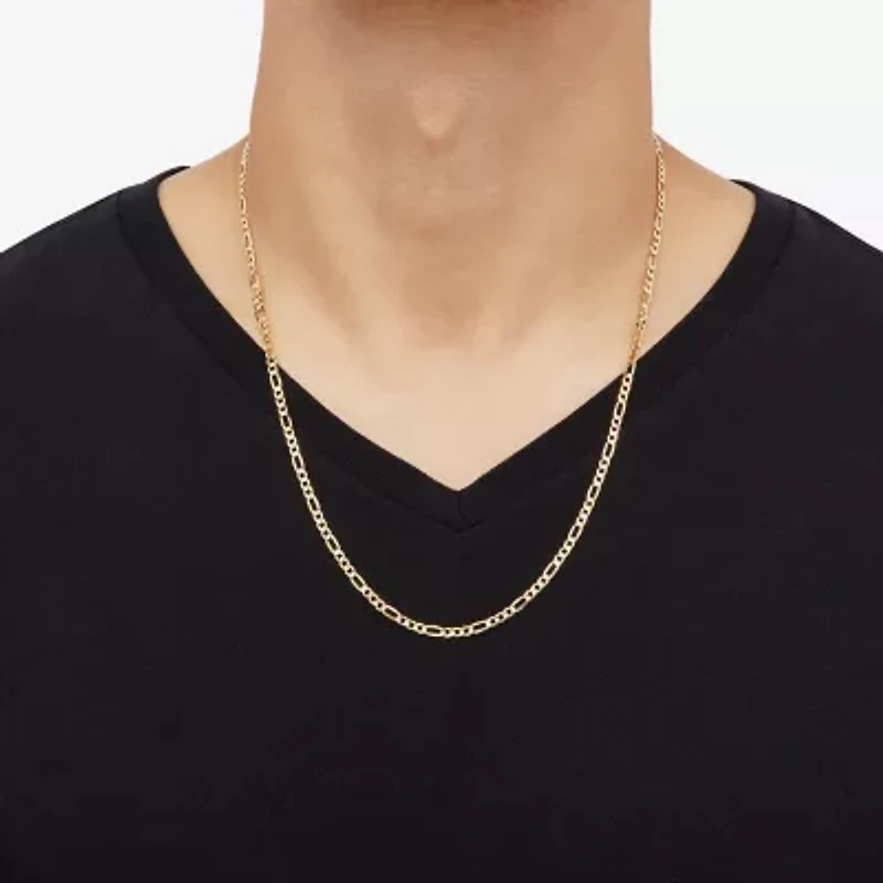 Made in Italy Unisex Adult 14K Gold 18 Inch Figaro Chain Necklace