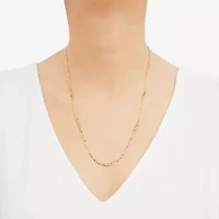 Made in Italy Unisex Adult 14K Gold 18 Inch Figaro Chain Necklace