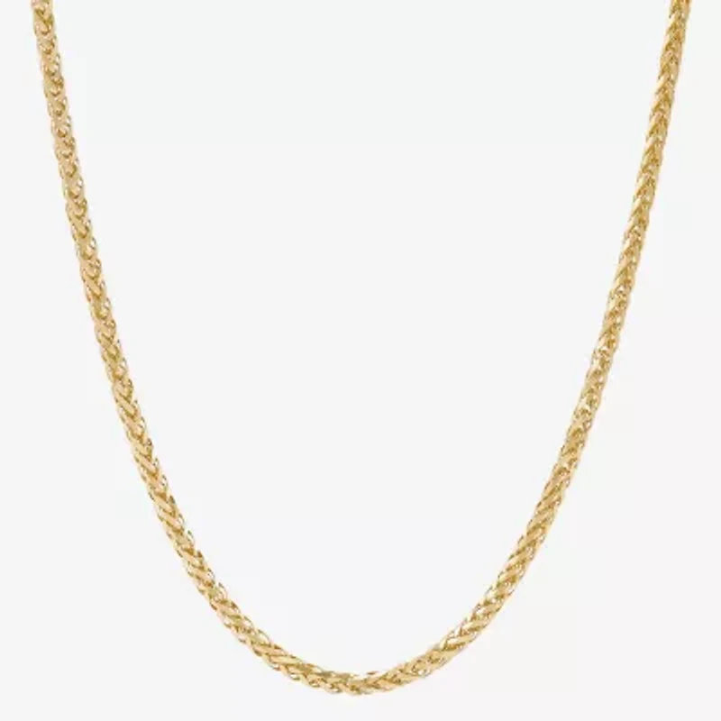 Unisex Adult 14K Gold 20 Inch Wheat Chain Necklace