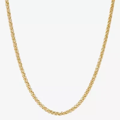 Unisex Adult 14K Gold 20 Inch Wheat Chain Necklace