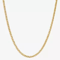 Unisex Adult 14K Gold 20 Inch Wheat Chain Necklace