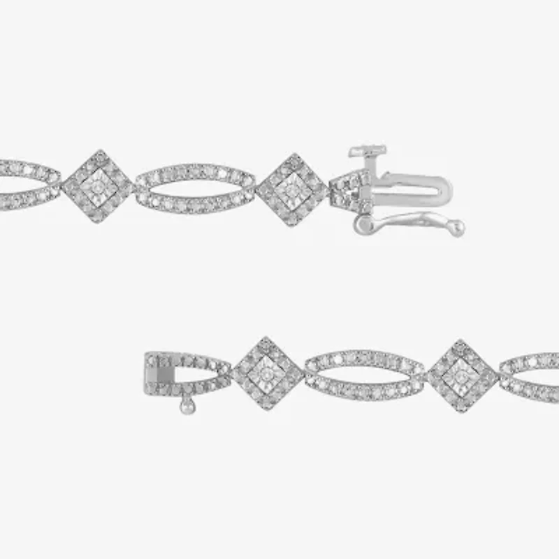 Womens 1/10 CT.T.W. Natural Diamond Tennis Bracelet