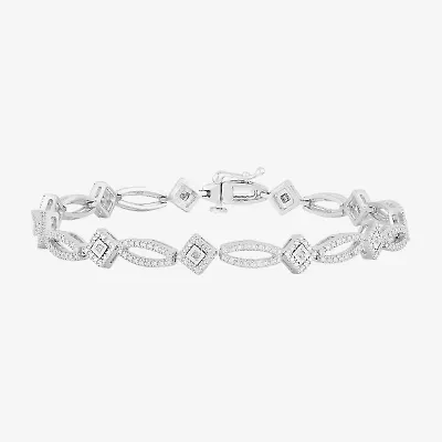 Womens 1/10 CT.T.W. Natural Diamond Tennis Bracelet