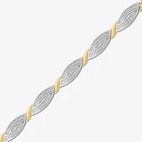1/2 CT. T.W. Genuine White Diamond 14K Gold Over Silver & Sterling Silver Tennis Bracelet