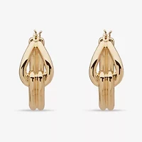 Worthington Gold Tone Womens 26.1mm Hoop Earrings