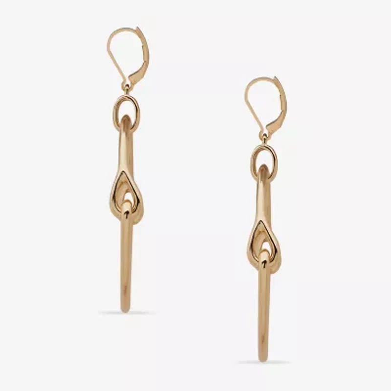 Worthington Gold Tone Womens Drop Earrings