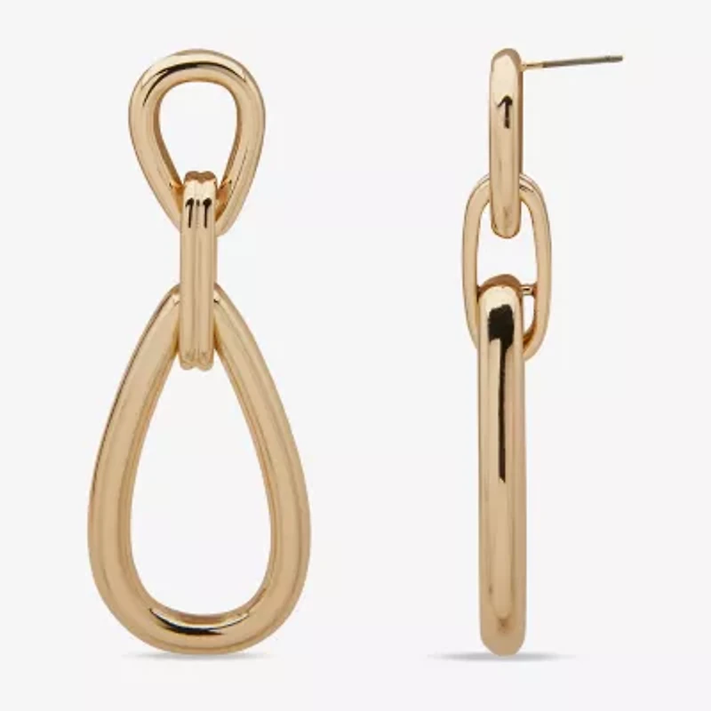 Worthington Gold Tone Womens Drop Earrings