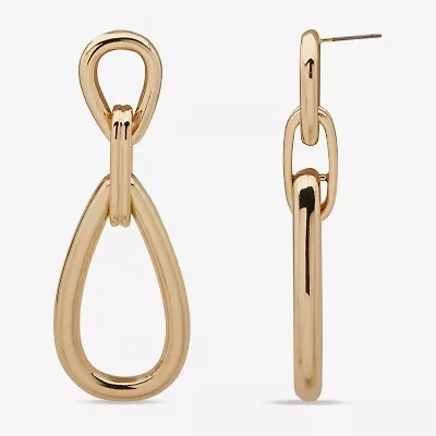 Worthington Gold Tone Womens Drop Earrings