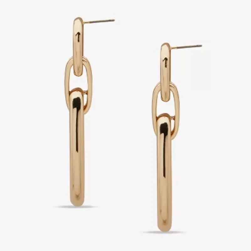 Worthington Gold Tone Womens Drop Earrings