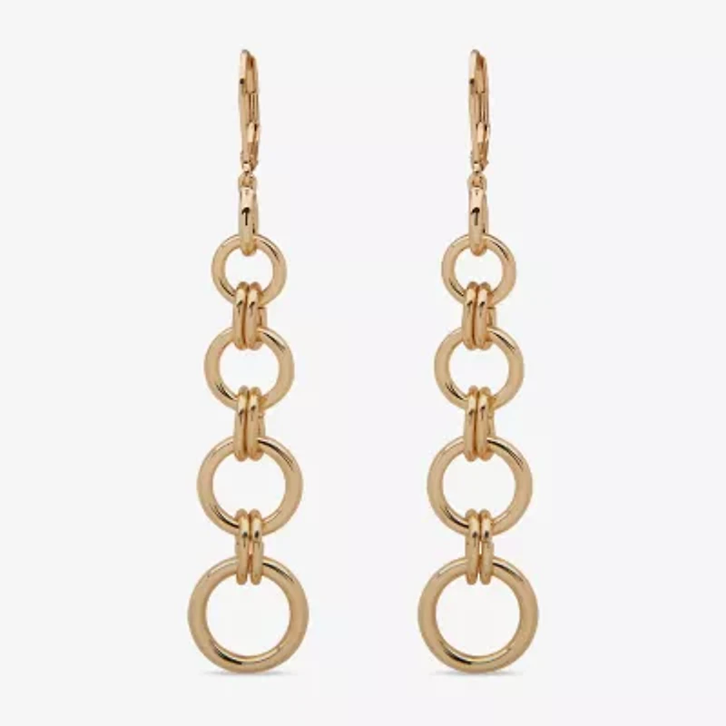 Worthington Gold Tone Womens Drop Earrings
