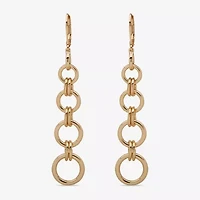 Worthington Gold Tone Womens Drop Earrings