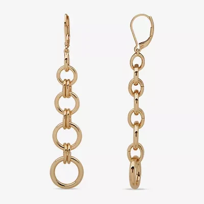 Worthington Gold Tone Womens Drop Earrings