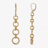 Worthington Gold Tone Womens Drop Earrings