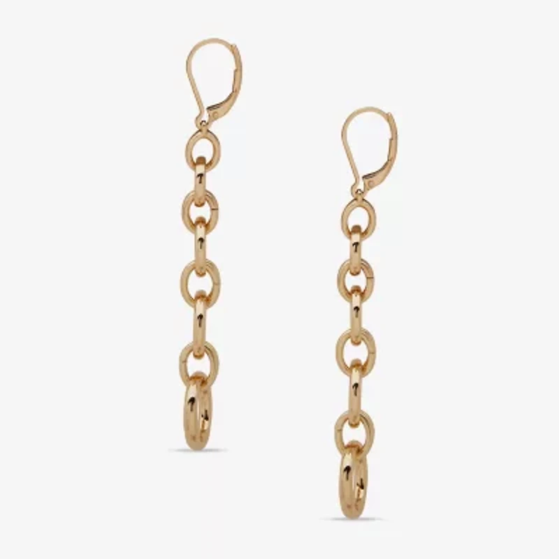 Worthington Gold Tone Womens Drop Earrings