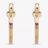 Worthington Gold Tone Womens 50.8mm Hoop Earrings