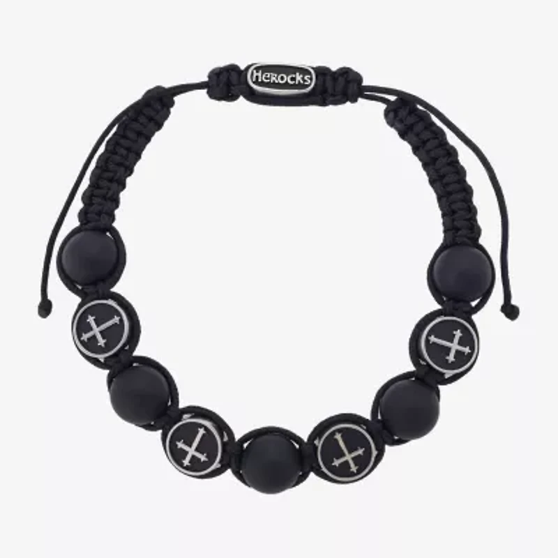 J.P. Army Mens Stainless Steel Cross Bolo Bracelet