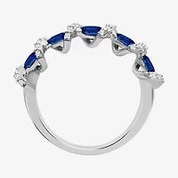 Womens Gemstone & 1/6 CT. T.W. Natural Diamond 10K Gold Oval Band