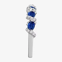 Womens Gemstone & 1/6 CT. T.W. Natural Diamond 10K Gold Oval Band