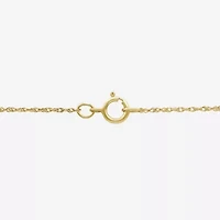 Womens Gemstone 10K White Gold Cross Oval 18 Inch Pendant Necklace