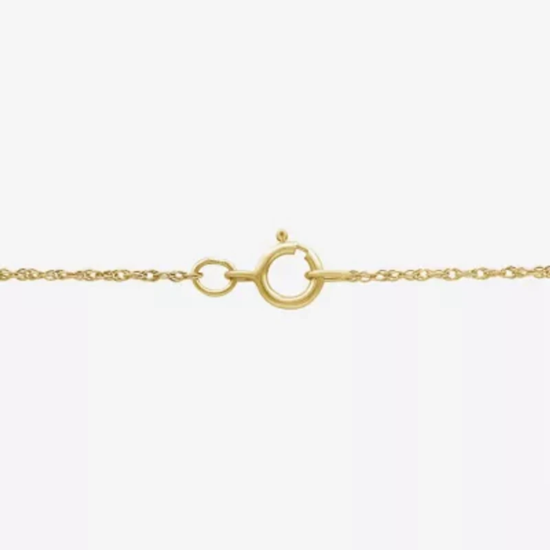 Womens Diamond Accent Gemstone 10K Gold Oval 18 Inch Pendant Necklace