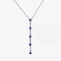 Womens Diamond Accent Gemstone 10K Gold 18 Inch Pendant Necklace