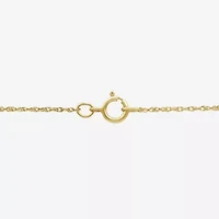 Womens Diamond Accent Gemstone 10K White Gold Cross 18 Inch Pendant Necklace