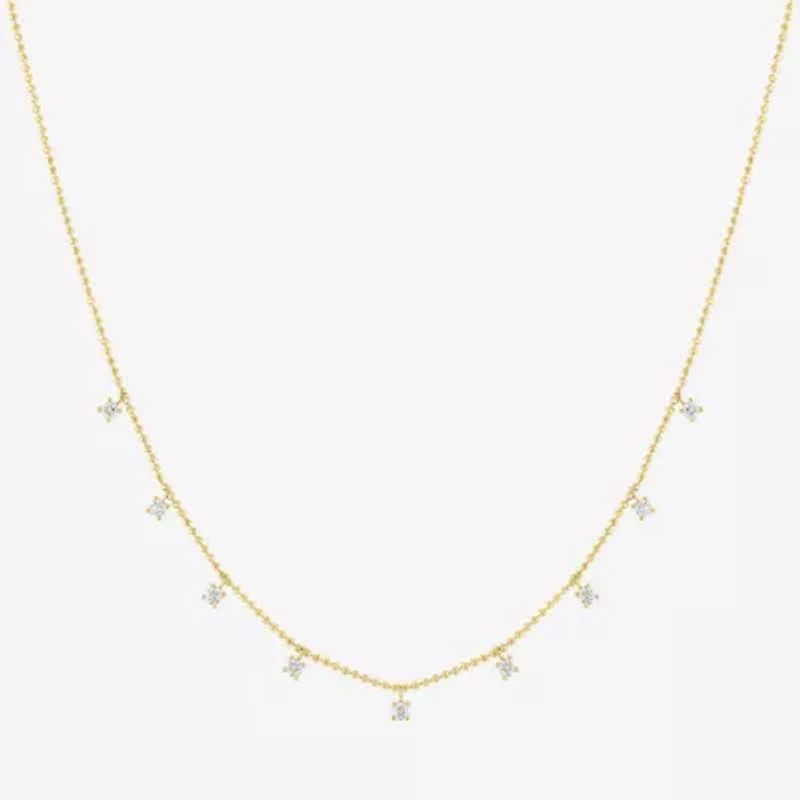 Diamond Addiction (G-H Womens 1/3 CT. T.W. Lab Grown White Diamond 10K Gold 16 Inch Pendant Necklace