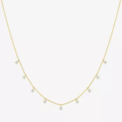 Diamond Addiction (G-H Womens 1/3 CT. T.W. Lab Grown White Diamond 10K Gold 16 Inch Pendant Necklace
