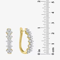 (Gh / Si2 I1) Womens 2 CT. T.W. Lab Grown White Diamond 10K Gold 24.5mm Hoop Earrings