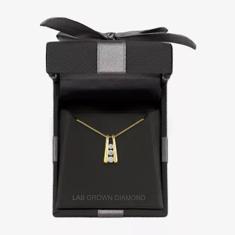 Gh / Si2 I1) Womens 1/ CT. T.W. Lab Grown White Diamond 10K Gold 16 Inch Pendant Necklace